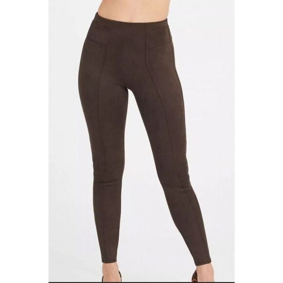SPANX Faux Suede Shaping Leggings in Brown Size Medium M - Picture 14 of 14